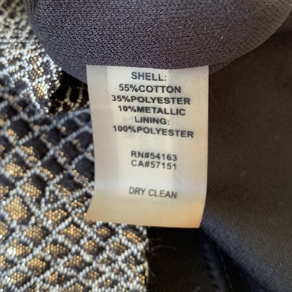 Ellen Tracy Faux Metallic Snakeskin Sleeveless Knee-Length Dress - Size 12 - Picture 8 of 9